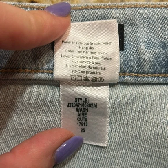 Veronica Beard Charlie Barrel Leg High Rise Jean In Aire Size 25